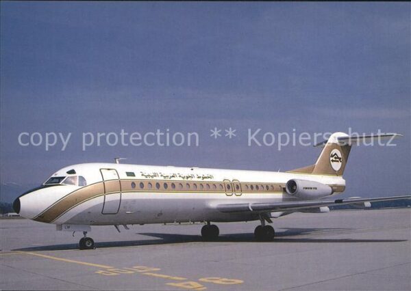 Flugzeuge Zivil Libyan Arab Airlines Fokker F28 Mk 4000