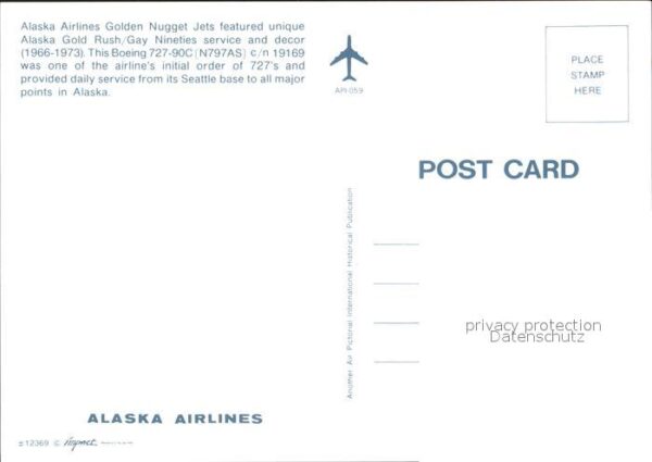Flugzeuge Zivil Alaska Airlines Golden Nugget Jets Boei – Bild 2