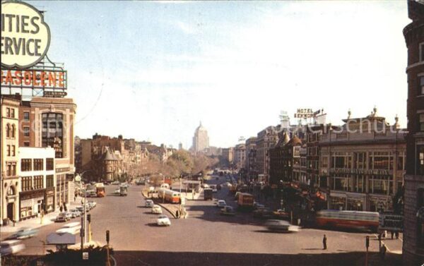 Boston Massachusetts Commonwealth Avenue at Kenmore Square
