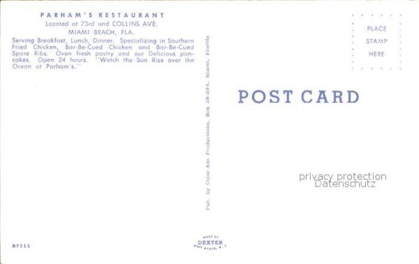 Miami Beach Parhams Restaurant – Bild 2