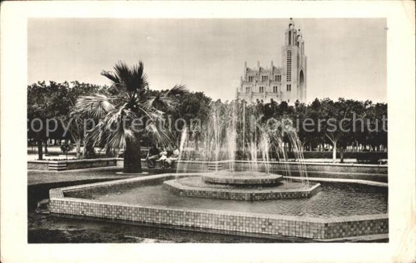 Casablanca Fontaine et jardins de la Region Civile