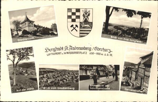 St Andreasberg Harz Glockenturm Blick von Drei Jungfern Auf