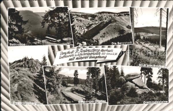 St Andreasberg Harz Rosstrappe Bergstadt Brockenblick Eisen
