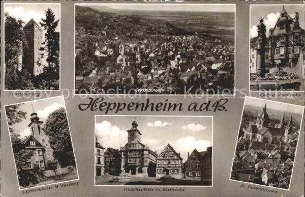 Heppenheim Bergstrasse Starkenburg Gesamtansicht Liebig Apothe