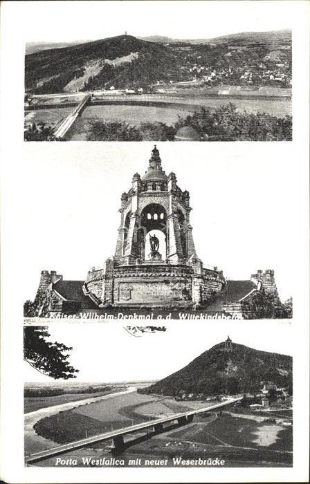 Porta Westfalica Panorama Kaiser Wilhelm Denkmal Neue We