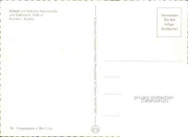 Villach Kaernten mit Villacher Alpenstrasse und Dobratsc – Bild 2