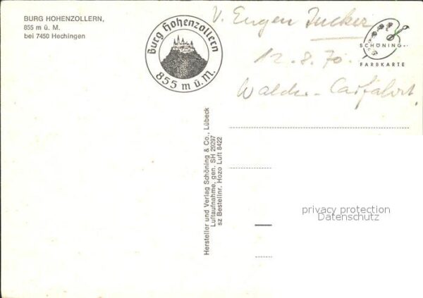 Hechingen Burg Hohenzollern Fliegeraufnahme – Bild 2