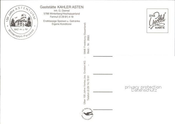 Winterberg Hochsauerland Gaststätte Kahler Asten Panorama – Bild 2