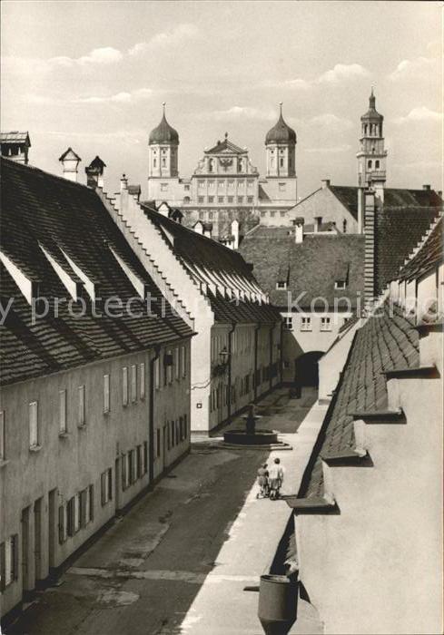 Augsburg Fuggerei Mittlere Gasse mit Ochsengasse