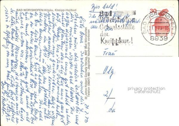 Bad Woerishofen Kurhaus Ortsansicht Kirchen Wassertretp – Bild 2