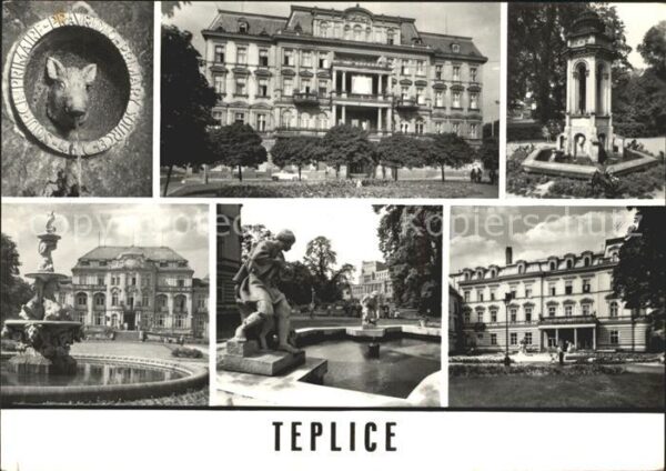 Teplice Schweinekopf Schloss Denkmal Brunnen St
