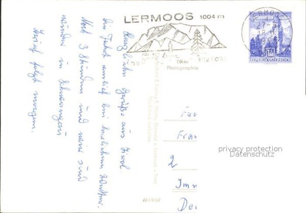 Lermoos Tirol Dorfstrasse Ortsansicht mit Sonnenspitz – Bild 2