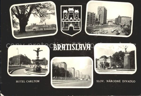 Bratislava Pressburg Pozsony Schloss Stadtblick Hotel Carlton Slov N