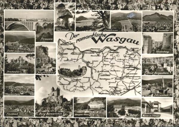 Wasgau Region Lageplan Pirmasens Lindelbrunn Annweile