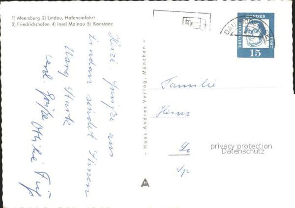 Meersburg Bodensee mit Lindau Hafeneinfahrt Friedrichshafe – Bild 2