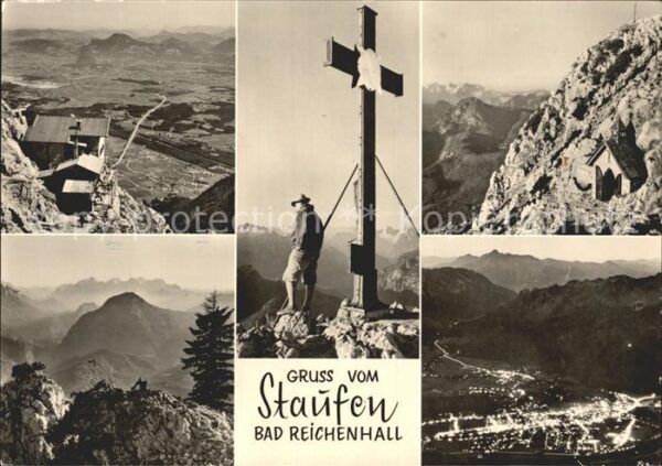 Bad Reichenhall Blick vom Staufen Berghütte Gipfelkreuz