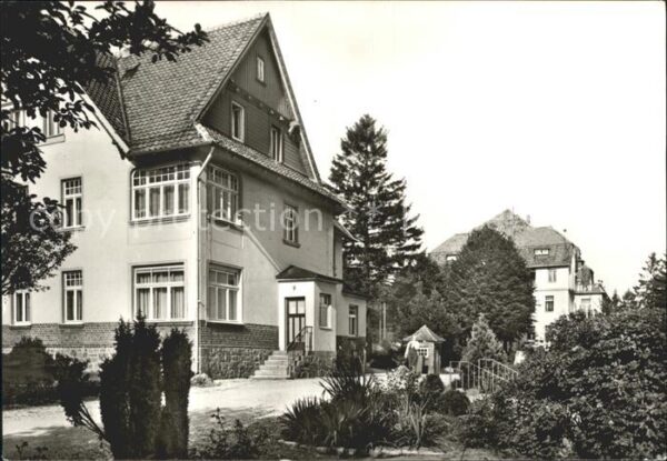 Friedrichsbrunn Harz Eingang zum Sanatorium Ernst Thälmann