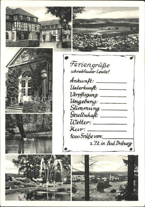 Bad Driburg Kurhaus Schwanenteich Park Fontäne Tota