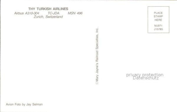 Flugzeuge Zivil THY Turkish Airlines Airbus 310-304 TC- – Bild 2
