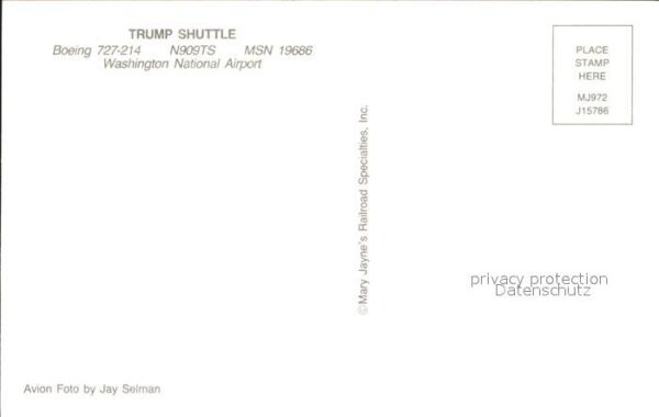 Flugzeuge Zivil Trump Shuttle Boeing 727-214 N909TS MSN – Bild 2