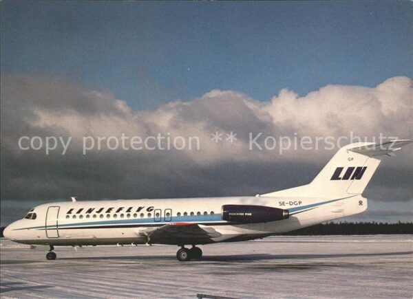 Flugzeuge Zivil Linjeflyg Fokker F-28-400 SE-DGP