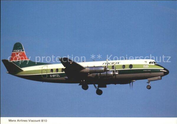 Flugzeuge Zivil Manx Airlines Viscount 810