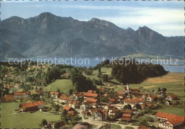 Kochel See Panorama mit Herzogstand Bayerische Vor
