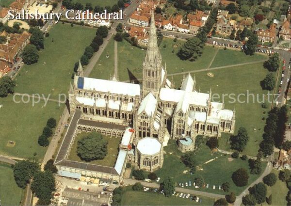 Salisbury Wiltshire Cathedral from the air