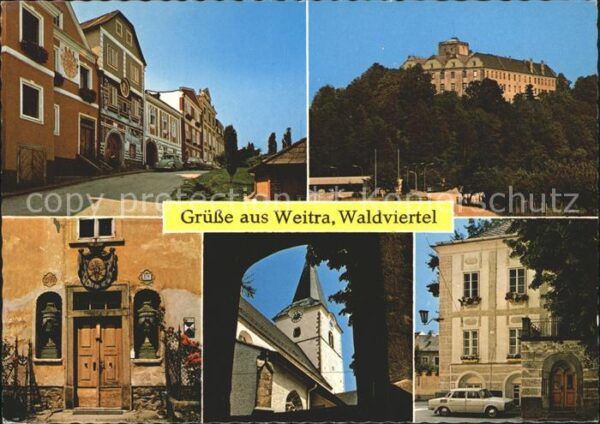 Weitra Teilansichten Kirche Schloss