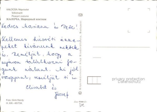 Kalocsai Ungarn Volkstracht Wandmalerei – Bild 2