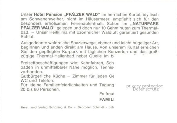 Bad Bergzabern Hotel Pension Pfälzer Wald am Schwanenw – Bild 2