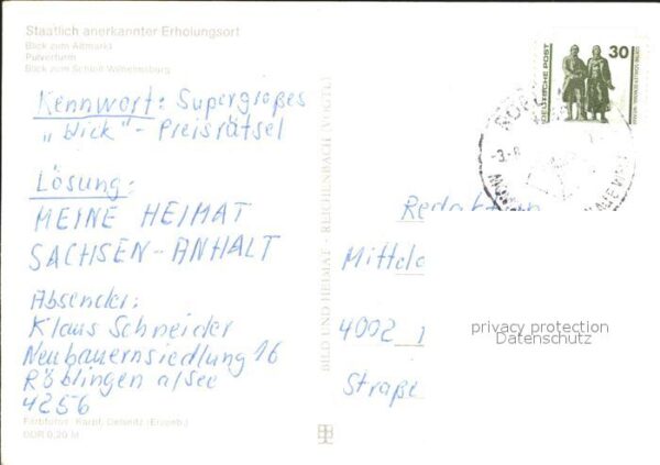 Schmalkalden Altmarkt Pulverturm Schloss Wilhelmsbur – Bild 2