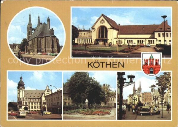 Koethen Anhalt Markt St Jakobskirche Bahnhof Rathaus J