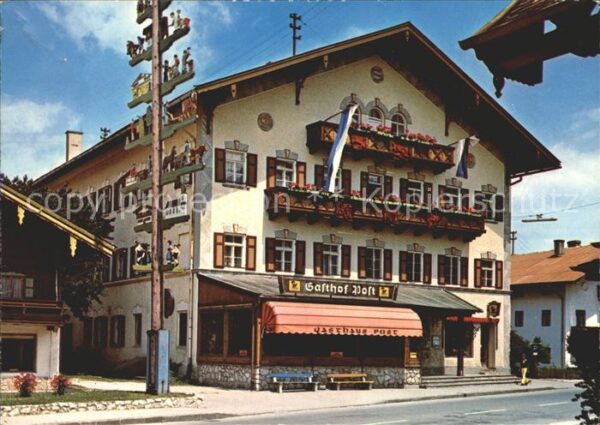 Grassau Chiemgau Gasthaus Post Maibaum