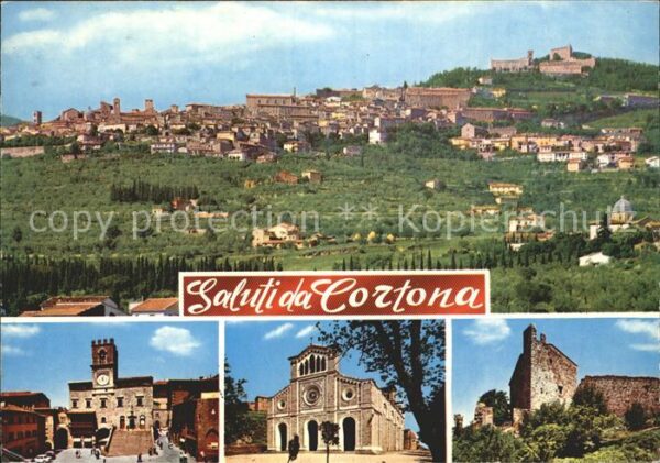 Cortona Gesamtansicht Kirche Burgruine