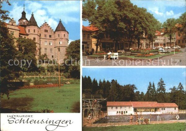 Schleusingen Schloss Bertholdsburg Markt Schwimmbad