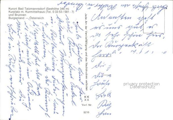 Bad Tatzmannsdorf Burgenland Kurplatz mit Kurmittelhaus Brunnen Skul – Bild 2