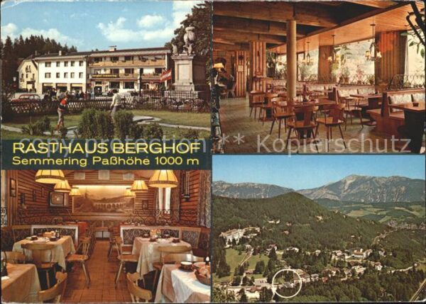 Semmering Niederoesterreich Rasthaus Berghof Cafe Restaurant Pensio