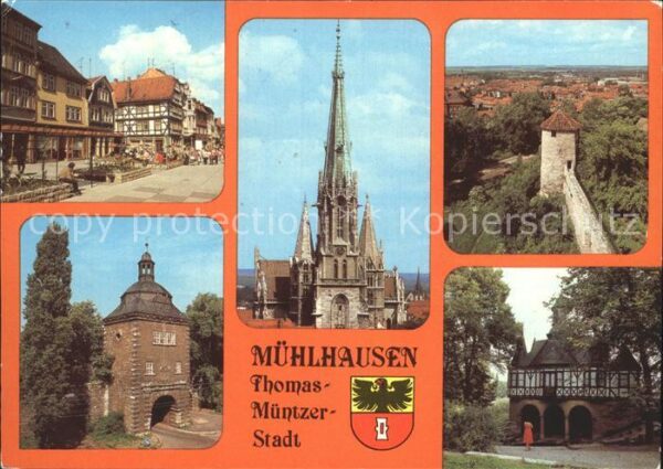 Muehlhausen Thueringen Steinweg Marienkirche Stadtmauer Frauen