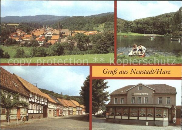 Neustadt Harz Übersicht Gondelteich Bodestrasse FDGB