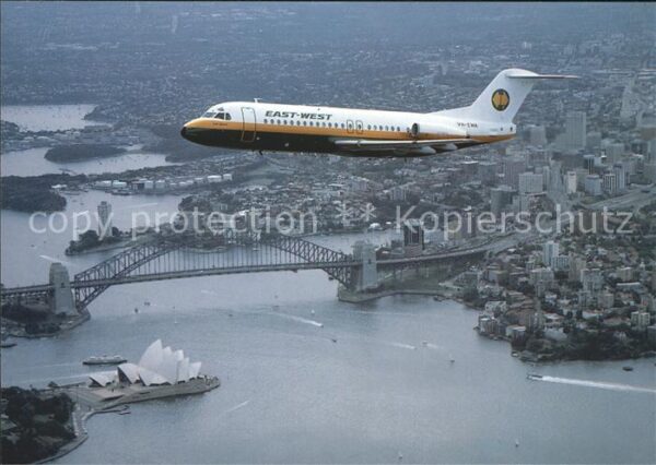 Flugzeuge Zivil East-West Airlines Fokker F28 Mk4000F V