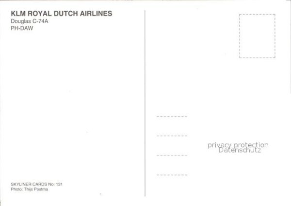 Flugzeuge Zivil KLM Royal Dutch Airlines Douglas C-74A – Bild 2