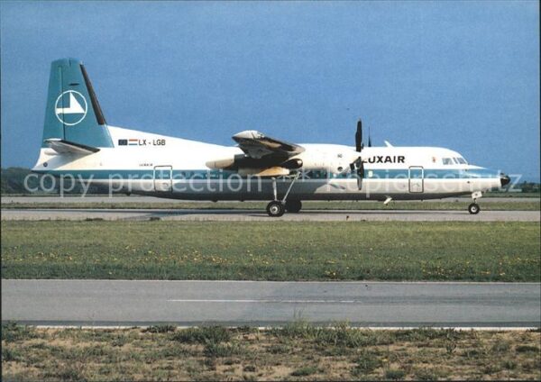 Flugzeuge Zivil Luxair Fokker 50 LX-LGB