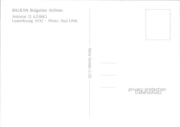 Flugzeuge Zivil Balkan Bulgarian Airlines Antonov 12 LZ – Bild 2