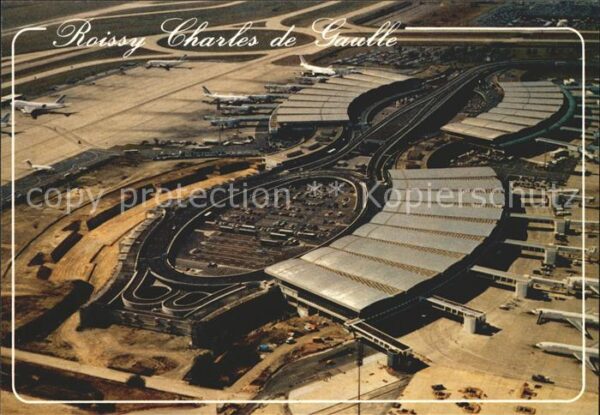 Flughafen Airport Aeroporto Roissy Charles de Gaulle Vue aerienne