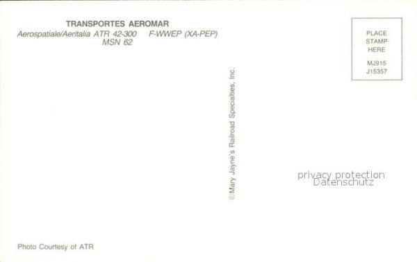 Flugzeuge Zivil Transportes Aeromar Aerospatiale Aerita – Bild 2