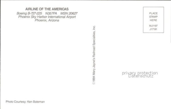 Flugzeuge Zivil Airline of the Americas Boeing 727-225 – Bild 2