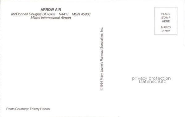 Flugzeuge Zivil Arrow Air McDonnell Douglas DC-8-63 N44 – Bild 2