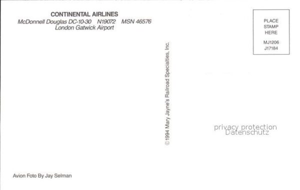 Flugzeuge Zivil Continental Airlines McDonnell Douglas – Bild 2