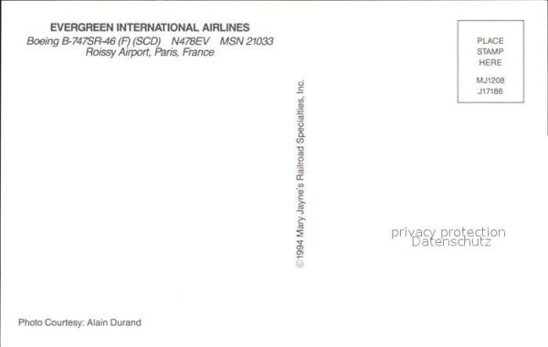 Flugzeuge Zivil Evergreen International Airlines Boeing – Bild 2